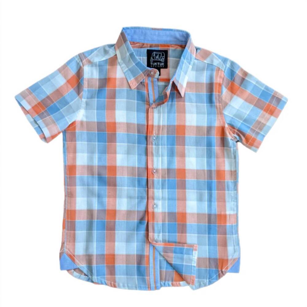 NEW TUKTUK DESIGNS men's short sleeve shirt in checks